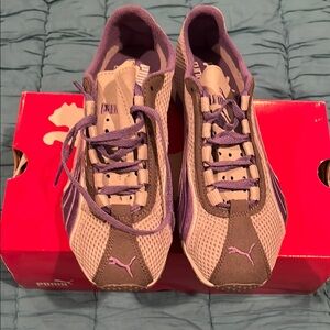 Puma Purple and Gray Sneakers with Sporty Design